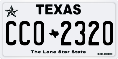 TX license plate CCO2320