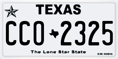 TX license plate CCO2325