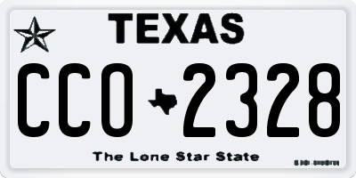 TX license plate CCO2328