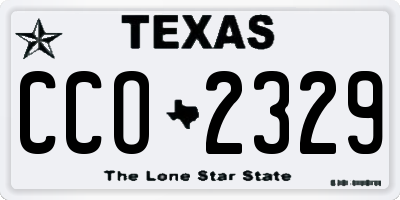 TX license plate CCO2329