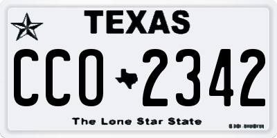 TX license plate CCO2342