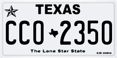 TX license plate CCO2350