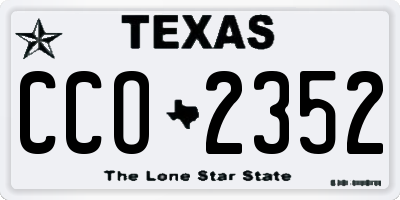 TX license plate CCO2352