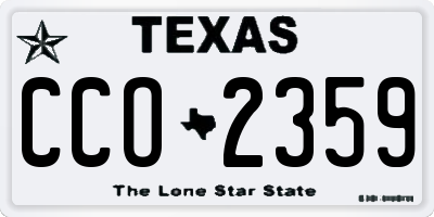 TX license plate CCO2359