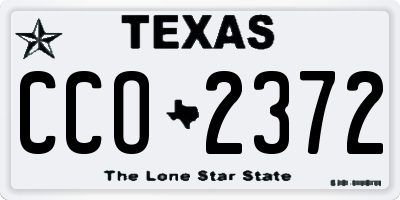 TX license plate CCO2372