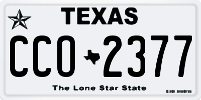 TX license plate CCO2377