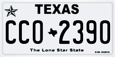TX license plate CCO2390