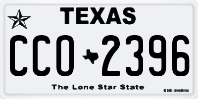 TX license plate CCO2396