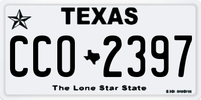 TX license plate CCO2397