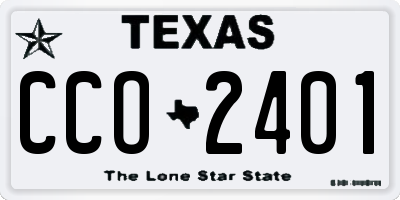 TX license plate CCO2401