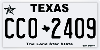 TX license plate CCO2409