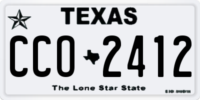 TX license plate CCO2412