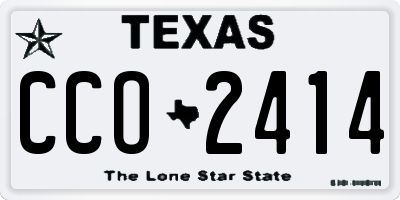 TX license plate CCO2414