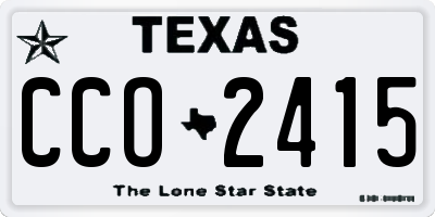 TX license plate CCO2415