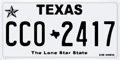 TX license plate CCO2417