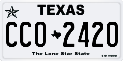 TX license plate CCO2420