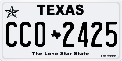 TX license plate CCO2425