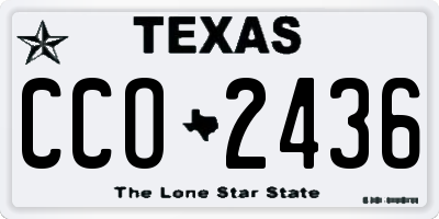 TX license plate CCO2436