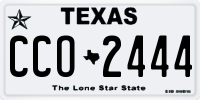 TX license plate CCO2444