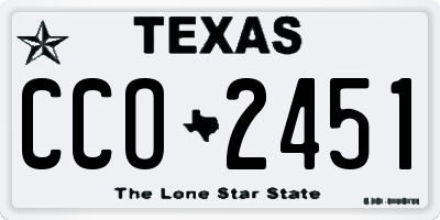TX license plate CCO2451