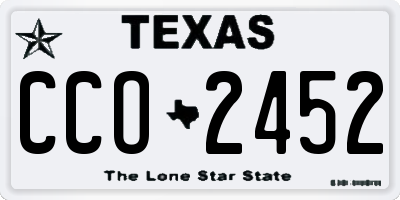 TX license plate CCO2452