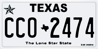 TX license plate CCO2474