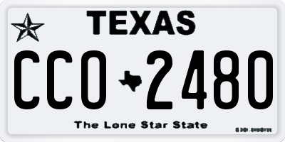 TX license plate CCO2480