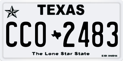 TX license plate CCO2483