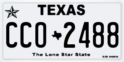 TX license plate CCO2488
