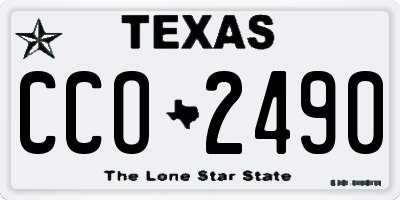 TX license plate CCO2490
