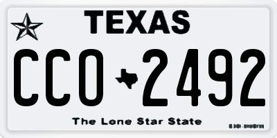 TX license plate CCO2492