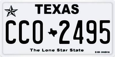 TX license plate CCO2495