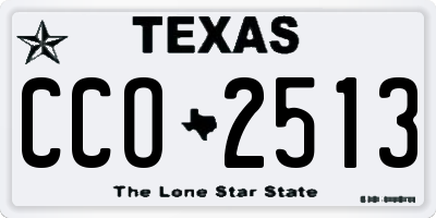 TX license plate CCO2513