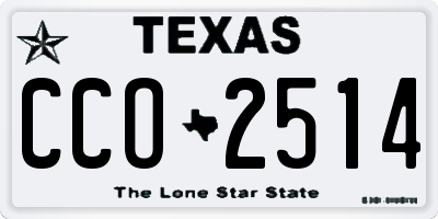 TX license plate CCO2514