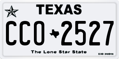 TX license plate CCO2527