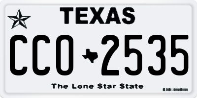 TX license plate CCO2535