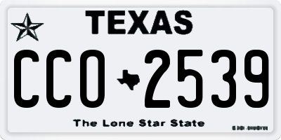 TX license plate CCO2539