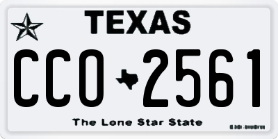 TX license plate CCO2561