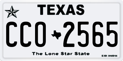 TX license plate CCO2565