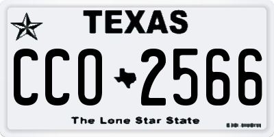 TX license plate CCO2566