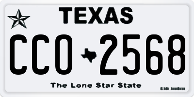 TX license plate CCO2568