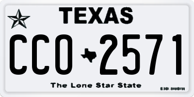 TX license plate CCO2571