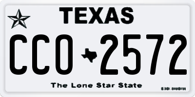 TX license plate CCO2572