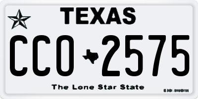 TX license plate CCO2575