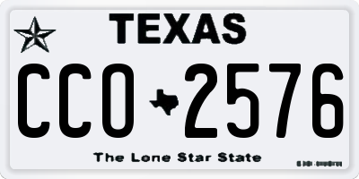 TX license plate CCO2576
