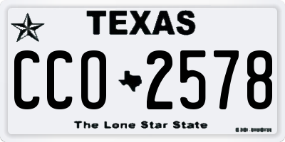 TX license plate CCO2578