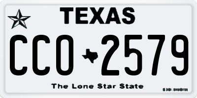 TX license plate CCO2579