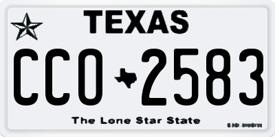 TX license plate CCO2583