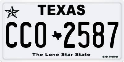 TX license plate CCO2587
