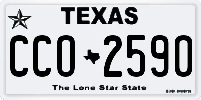 TX license plate CCO2590